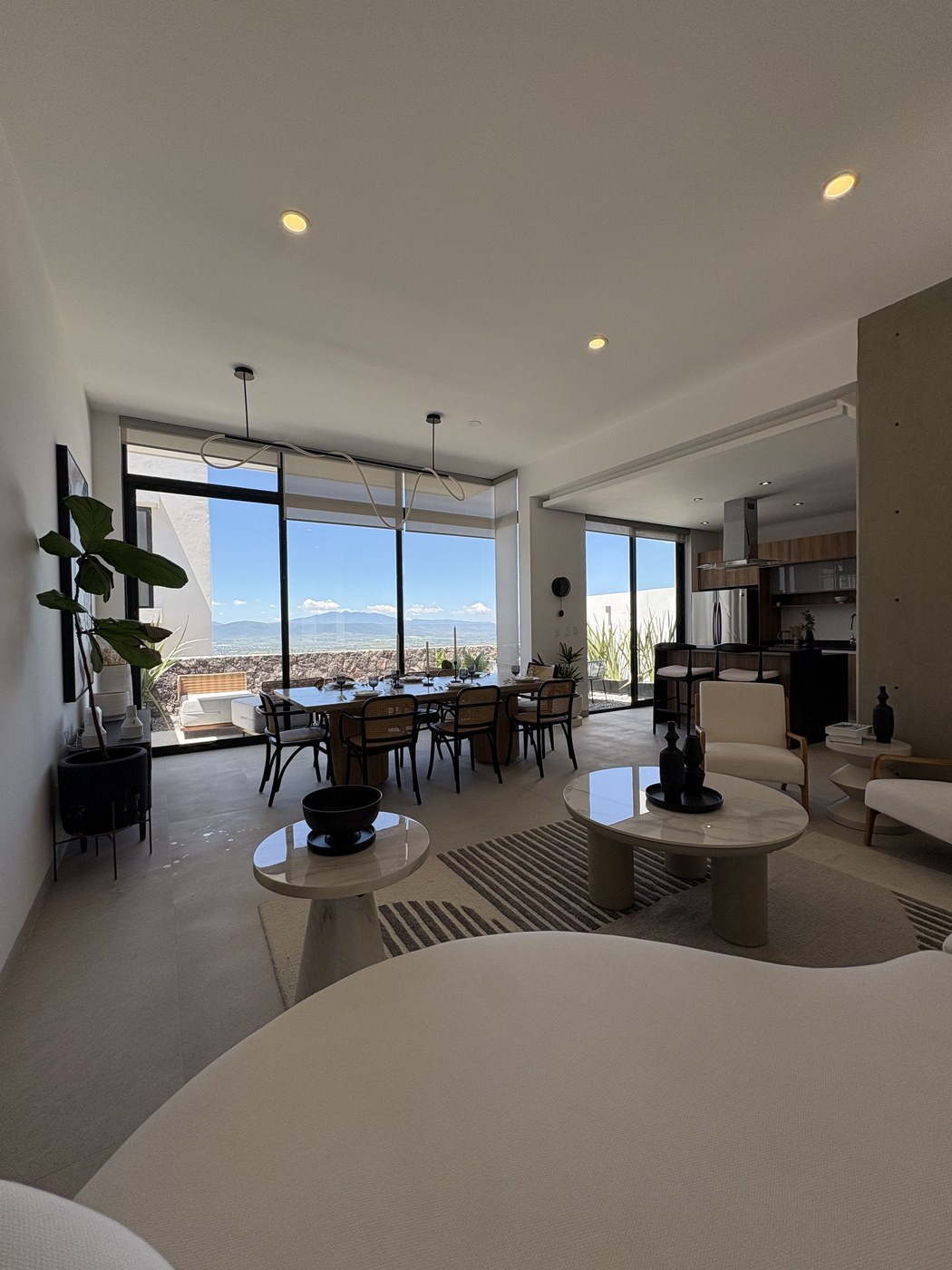Ruiseñor — Sala y comedor con vista panorámica